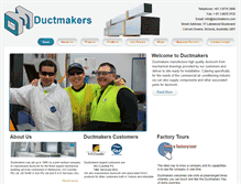 Tablet Screenshot of ductmakers.com